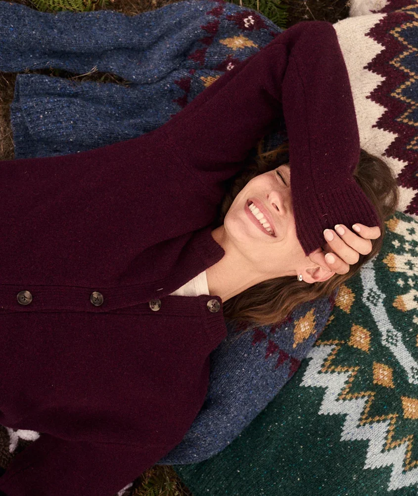 Coastal Merino Crewneck Cardigan, second view
