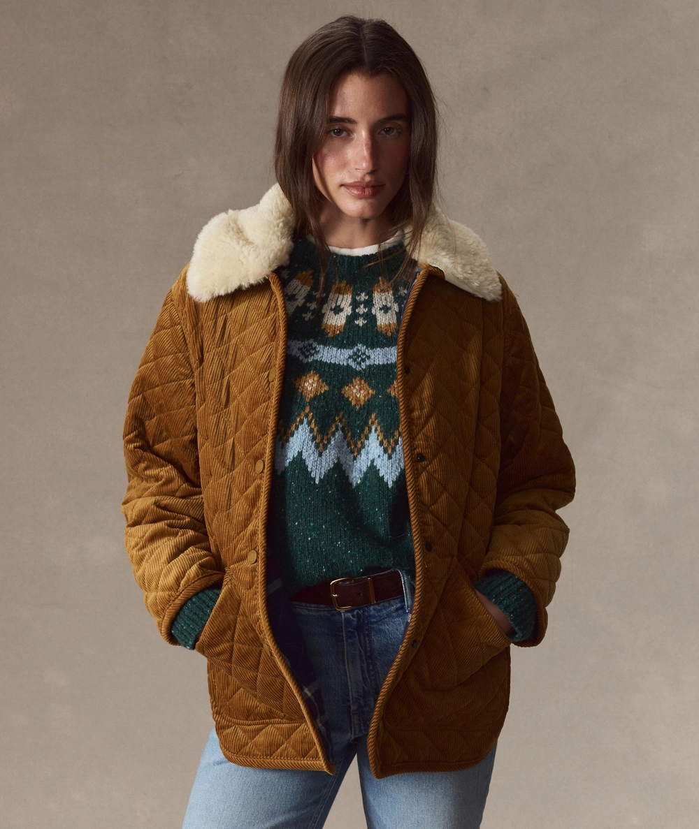 Reese Quilted Jacket in Bronze