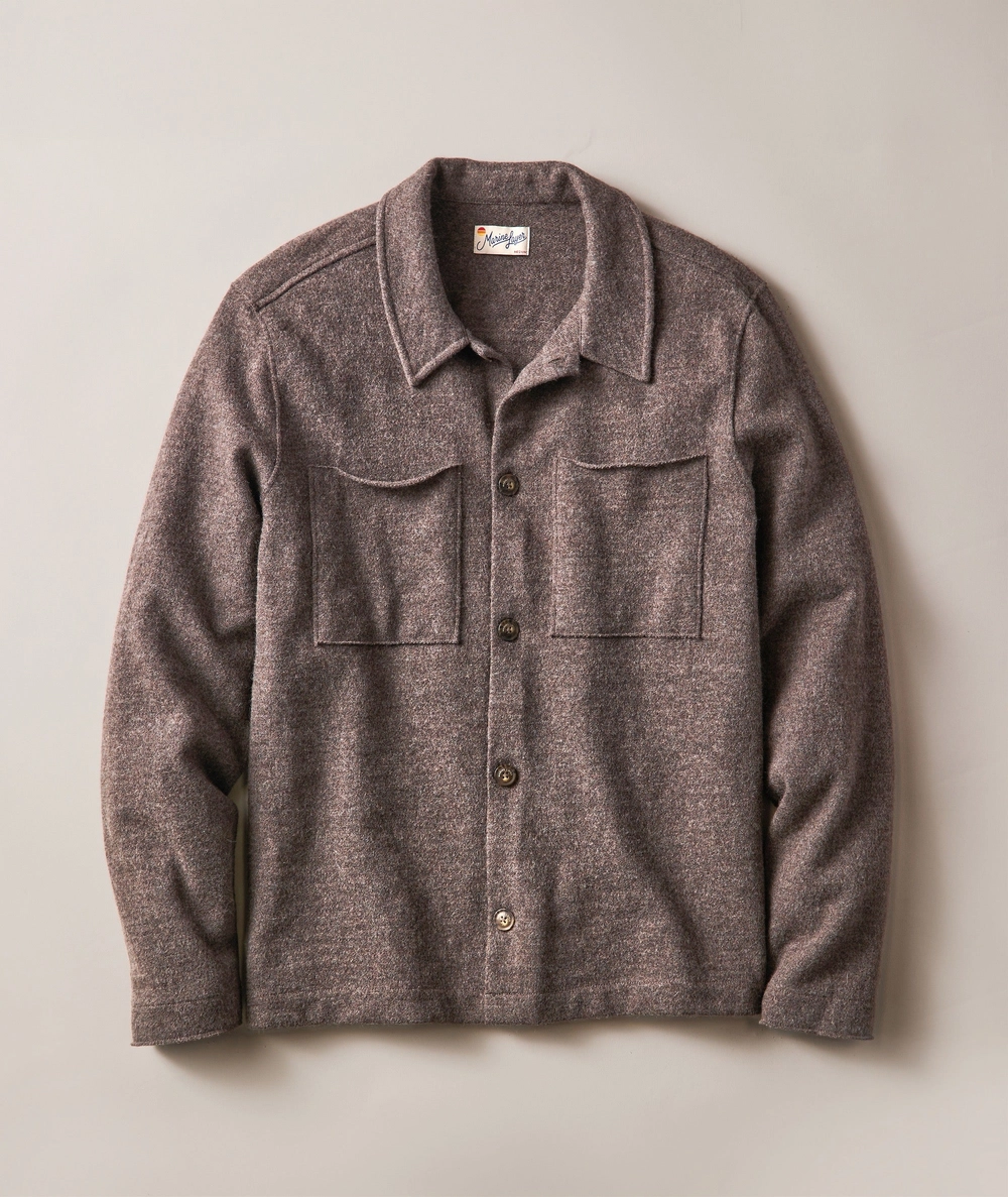 Mendocino Wool Overshirt in Taupe